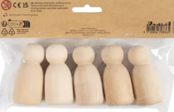 Træfigur Krop - Oval - H 6 CM - 5 Stk