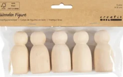 Træfigur Krop - Oval - H 6 CM - 5 Stk