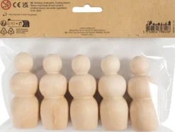 Træfigur Krop - Timeglasform - H 7,5 CM - 5 Stk