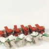 Træklemmer Mini 6Stk Rød+6Stk Natur M.Blomster