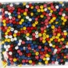 Træperlemix - Ø 8 - Hulstr. 2 MM - Assorterede Farver - 200 Stk