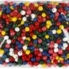 Træperler Mix - Ø 10 MM - Hulstr. 3 MM - Forskellige Farver - 230 G