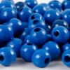 Træperler - Ø 12 MM - Hulstr. 3 MM - Blå - 22 G