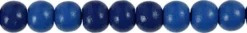 Træperler - Ø 8 MM - Hulstr. 2 MM - Blå - 15 G - 80 Stk