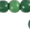 Træperler - Ø 12 MM - Hulstr. 3 MM - Grøn - 22 G