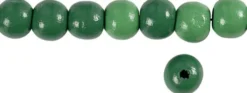 Træperler - Ø 12 MM - Hulstr. 3 MM - Grøn - 22 G