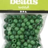 Træperler - Ø 8 MM - Hulstr. 2 MM - Grøn - 15 G - 80 Stk