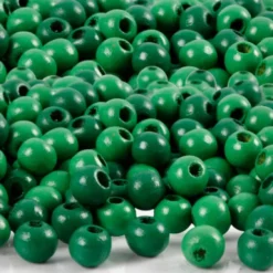 Træperler - Ø 5 MM - Hulstr. 1,5 MM - Grøn - 6 G - 150 Stk