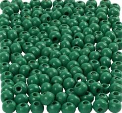Træperler - Ø 5 MM - Hulstr. 1,5 MM - Grøn - 6 G - 150 Stk