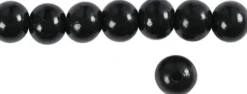 Træperler - Ø 12 MM - Hulstr. 3 MM - Sort - 22 G