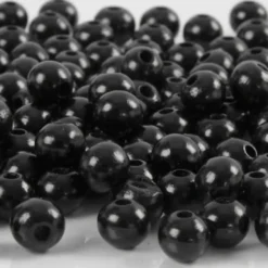 Træperler - Ø 8 MM - Hulstr. 2 MM - Sort - 15 G - 80 Stk