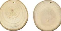 Træskiver Med Hul - Ø 40-70 MM - Hulstr. 4 MM - Tykkelse 5 MM - 25 Stk