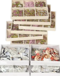 Træstickers - H 40-50 MM - B 15-45 MM - Indhold Kan Variere - 600 Stk