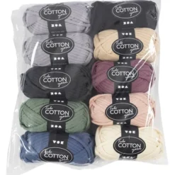 Tubegarn - L 45 M - Forskellige Farver - 10X100G
