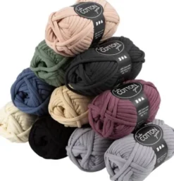 Tubegarn - L 45 M - Forskellige Farver - 10X100G