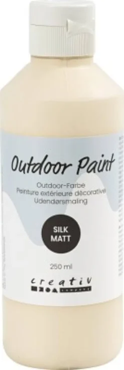 Udendørsmaling - Silkemat - Dækkende - Hvid - 250 ML