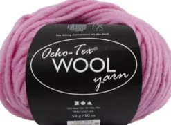 Uldgarn - L 50 M - Pind 8-9 - Lys Pink - 50 G