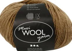 Uldgarn - Maxi Wool - L 125 M - Lys Brun - 100 G