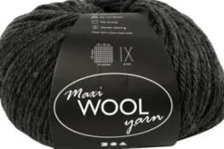 Uldgarn - Maxi Wool - L 125 M - Mørk Grå Melange - 100 G
