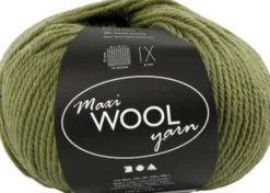 Uldgarn - Maxi Wool - L 125 M - Olivengrøn - 100 G