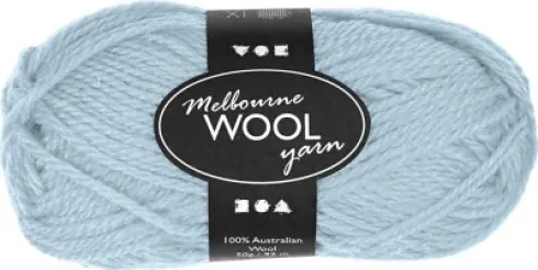 Uldgarn - Melbourne Wool - L 92 M - Lys Turkis - 50 G