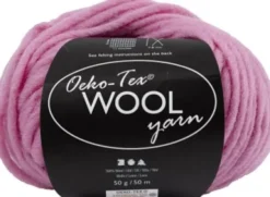 Uldgarn - Oeko Tex - L 50 M - Lys Pink - 50 G