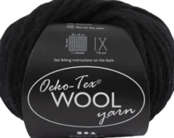 Uldgarn - Oeko Tex - L 50 M - Sort - 50 G