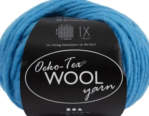 Uldgarn - Oeko Tex - L 50 M - Turkis - 50 G
