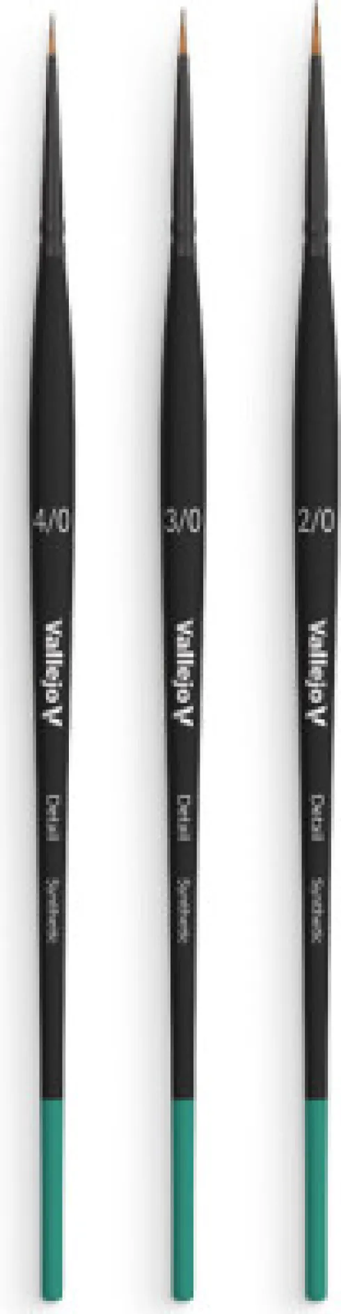 Vallejo - Brush Definition Set - Syntetisk Hår - 4/0,3/0,2/0
