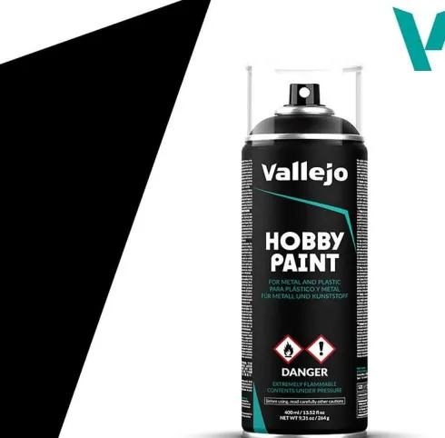 Vallejo - Hobby Paint Spray Primer - Sort 400 ML