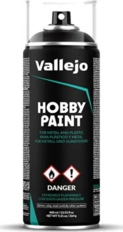 Vallejo - Hobby Paint Spray Primer - Sort 400 ML