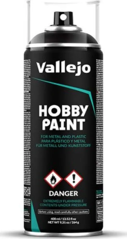 Vallejo - Hobby Paint Spray Primer - Sort 400 ML