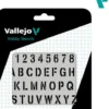Vallejo - Hobby Stencils - Maleskabelon - Tal Og Bogstaver
