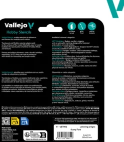 Vallejo - Hobby Stencils - Maleskabelon - Tal Og Bogstaver