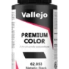 Vallejo - Premium Airbrush Maling - Metallic Black 60 ML