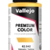 Vallejo - Premium Airbrush Maling - Metallic Yellow 60 ML