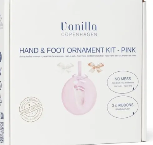 Vanilla Copenhagen - Hånd Og Fodaftryk - Lyserød - Ø11 CM