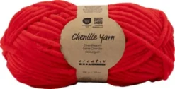 Velourgarn - L 105 M - Pind 5-6 - Rød - 100 G