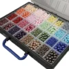 Voksperler - 6+10 MM - Hulstr. 1,5-2 MM - Forskellige Farver - 32X20 G
