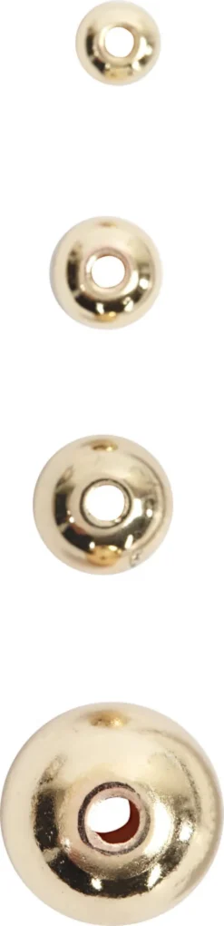 Voksperler - Ø 8 MM - Hulstr. 1 MM - Guld - 50 Stk
