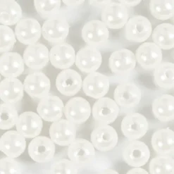 Voksperler - Ø 6 MM - Hulstr. 1,9 MM - Perlemor - 65Stk