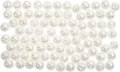 Voksperler - Ø 4 MM - Hulstr. 0,7 MM - Perlemor - 150 Stk