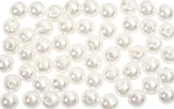 Voksperler - Ø 5 MM - Hulstr. 0,7 MM - Perlemor - 100 Stk