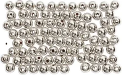 Voksperler - Ø 4 MM - Hulstr. 0,7 MM - Sølv - 150 Stk