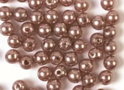Voksperler Til Smykker - Brun - 4 MM - 500 G