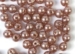 Voksperler Til Smykker - Brun - 4 MM - 500 G