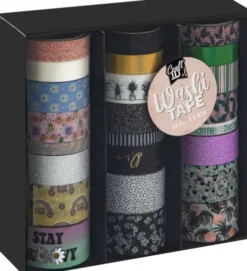 Washi Tape Sæt Med Mønstre - Overraskelse - 24 Stk. - Craft Id