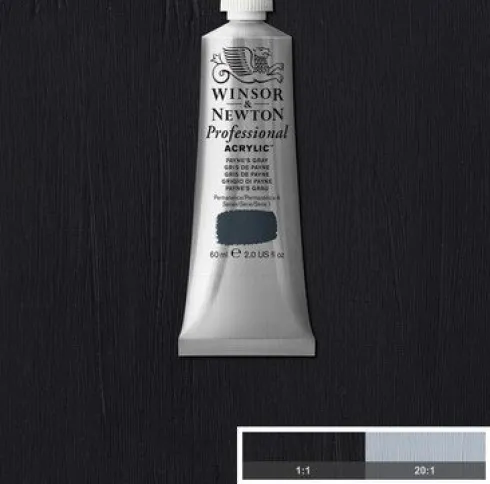 Winsor & Newton - Akrylmaling - Payne's Grey 60 ML