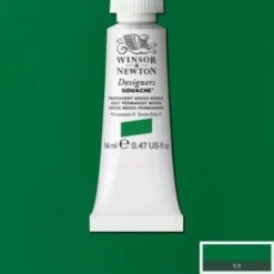 Winsor & Newton - Akvarelfarve - Gouache - Permanent Green Middle 14 ML
