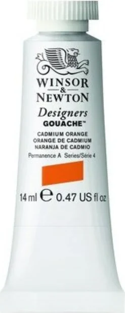 Winsor & Newton - Akvarelfarve - Gouache - Cadmium Orange 14 ML